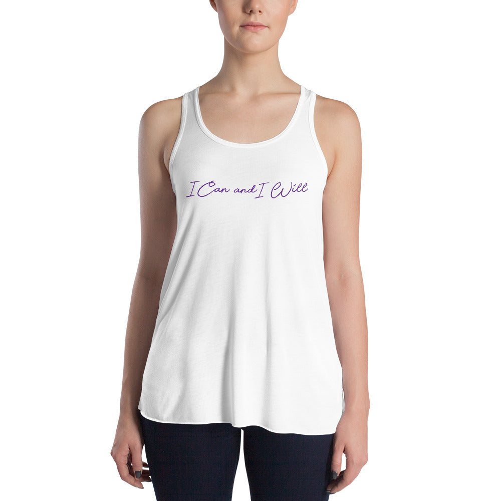 I Can and I Will - Purple - Flowy Tank