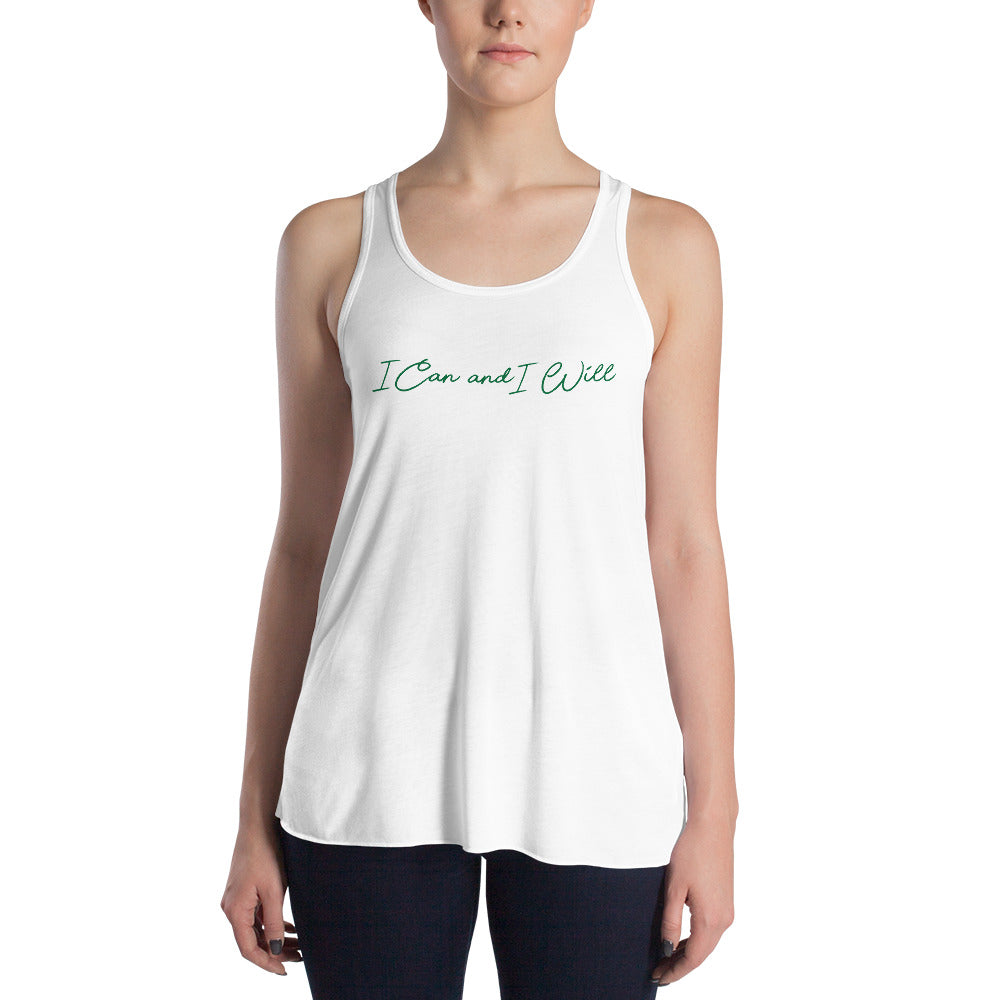 I Can and I Will - Green - Flowy Tank